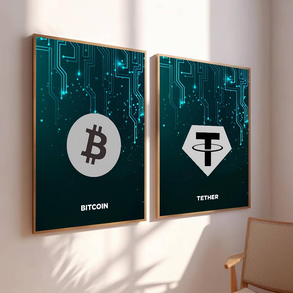 Tech Circuit Crypto Symbol Pos - огляд і ціна Tech Office Wallpaper