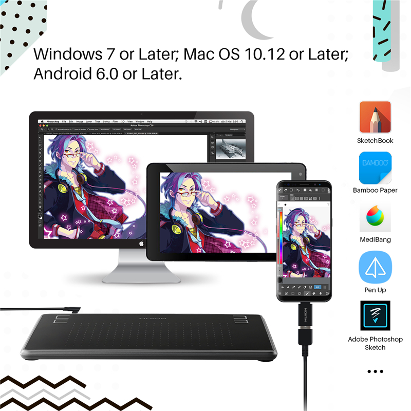 Stock H430P Animation Design A - огляд і ціна Drawing Pad Signature