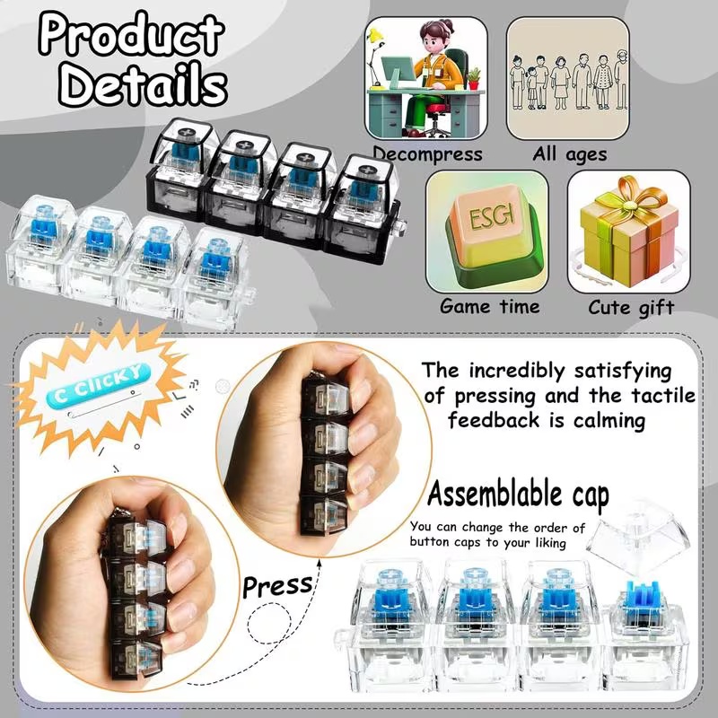 1PC Light Up Keyboard Keychain - огляд і ціна Office Tech Accessories